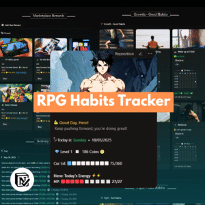 RPG Habits Tracker Notion template - Notion Done by RAED
