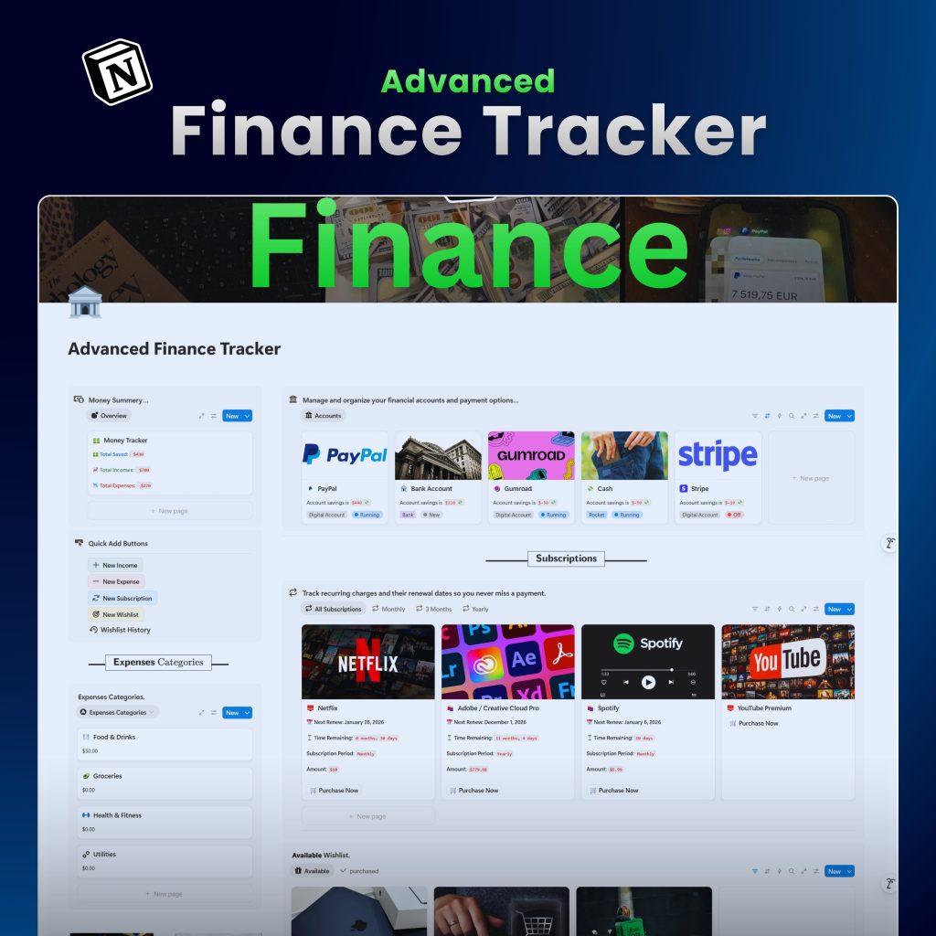 Advanced Finance Tracker