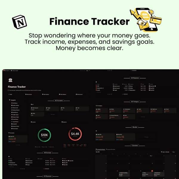 Life OS Notion Template – Complete Life Planner, Habit Tracker & Personal Dashboard