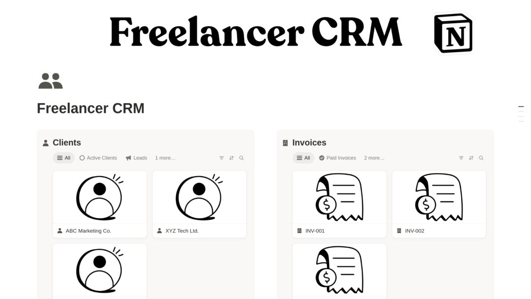 Freelancer CRM Notion Template